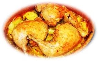 Plato De 1/4 Pollo Al Horno Con Patata Panadera