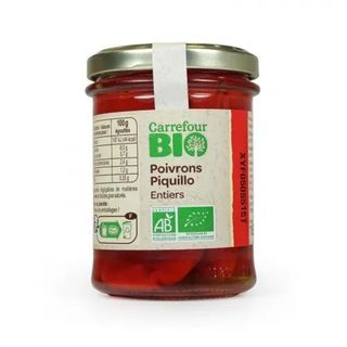Pimientos de Piquillo Ecológico Carrefour Bio 165 Gr.