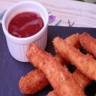 Fingers de pollo con barbacoa-miel