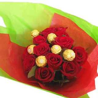  Bouquet Amour 7 Roses 5 chocholats