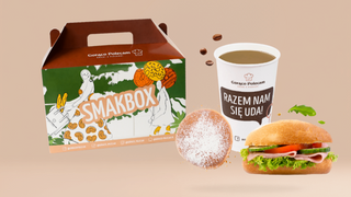 Smakbox z kanapką i pączkiem