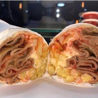 Menu kebab con dentro mozzarella+patatas