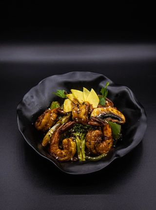 Plat Crevettes Au Gingembre