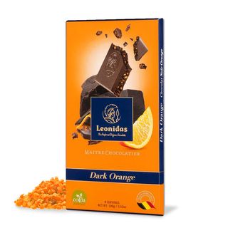 Tableta ciocolata neagra 54% cu portocala 100g