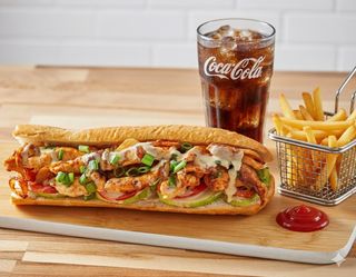 Menu chicken baguette