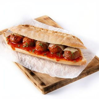 Bocadillo De Albóndigas De Pollo