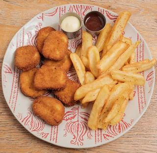 Pepite di pollo e patatine fritte - 8 pezzi