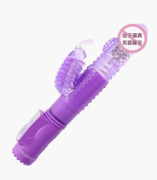 Вібратор З Кліторальним Стимулятором З Ротацією Фіолетовий L 7396