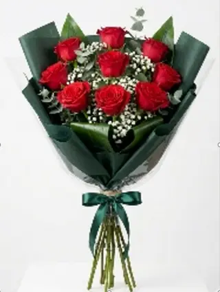 9 rose rosse