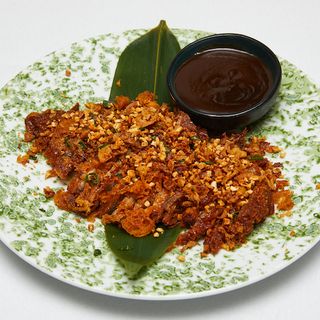 #48 Pato crujiente en salsa de almendras