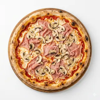 Pizza Prosciutto e Funghi (clasica)