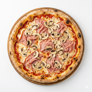 Pizza Prosciutto e Funghi (clasica)