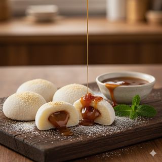 Mochi cream mandorle e caramello - 2 pezzi