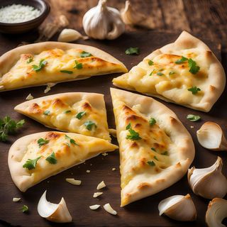 Naan Con Queso Y Ajo