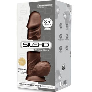 SilexD – Modelo 1 Pênis Realístico Prem Silexpan Silicone Castanho 21,5cm
