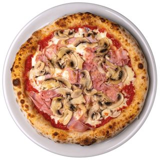 Pizza al prosciutto cotto e funghi  