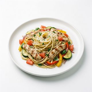 Espaguetis Con Pollo