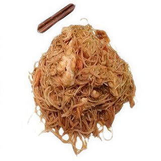 fideos de arroz con gambas