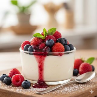 Panna cotta ai frutti di bosco