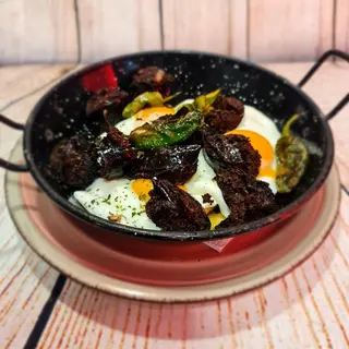 Huevos Estrellados Con Morcilla De Baza