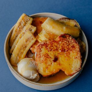 Grzanki francuskie z chałki/banan 