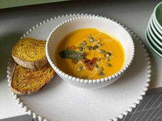 Гарбузовий суп з креветкою (350g)