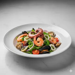 Insalata dell'adriatico con molluschi e crostacei
