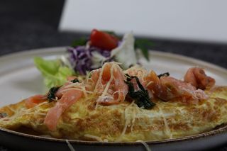 Omelette Saumon & Epinard