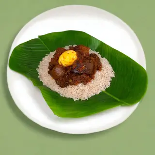 Ofada Rice with ofada sauce