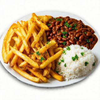 1/2 Chips + Rice + Fresh Beans