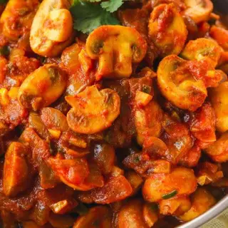 Mushroom Bhaji Dish