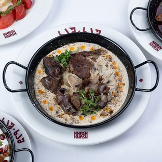 გამომცხვარი არტალა სოკოს და პილპილის სოუსით