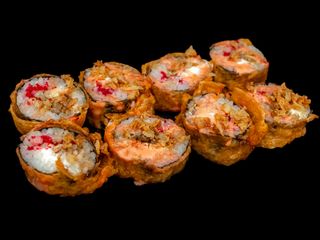 Гарячий рол з грильованим лососем 320г