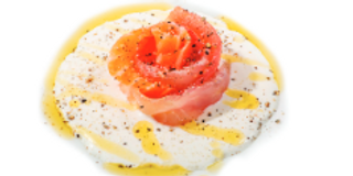 208. Carpaccio Mixto con Burrata (8 Pzs.)