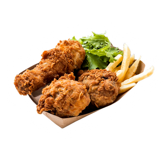 Stripsy z kurczaka i frytki