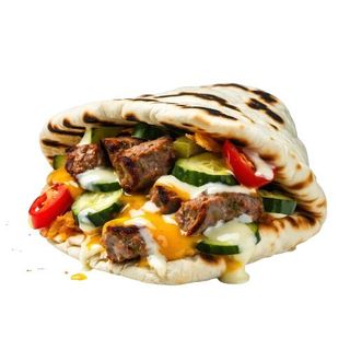 Bocadillo De Kebab Mixto Con Queso