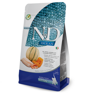N&D Grain Free Ocean COD, SHRIMP, PUMPKIN & CANTALOUPEMELON KITTEN 300g