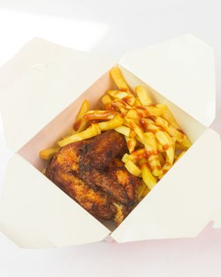 Chicken with Chips & Ketchup