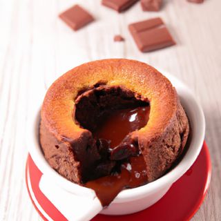 Coulant (sin gluten) De Chocolate Negro Con Nata
