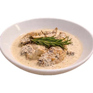 ქათამი ნაღების სოუსში ნივრით