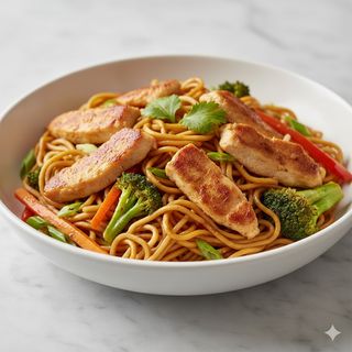Fideos Frito Con Pollo