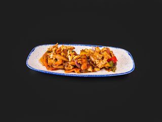 Pollo Fagioli neri e salsa di aglio