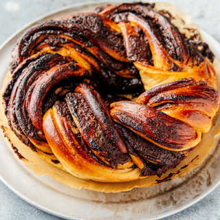 Babka de chocolate y avellanas