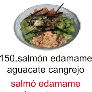 150.salmon edamame aguacate cangrejo