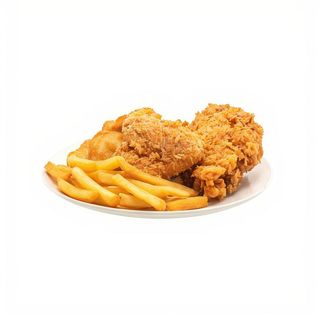 Pechuga de Pollo Empanada con Papas Fritas