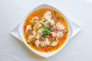 Пельмени с фунчозой