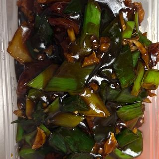 Pato con puerros y jengibre