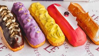 Эклер "Шоколад-банан-миндаль"