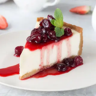 tarta de queso con arándanos
