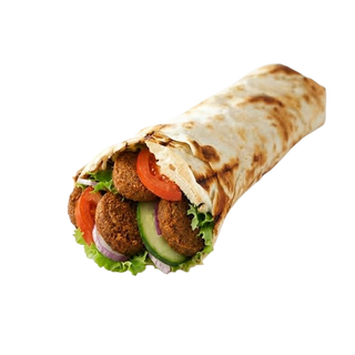 Menú dürüm clásico falafel